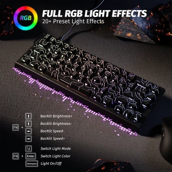 Attack Shark X68HE bllackline — 9