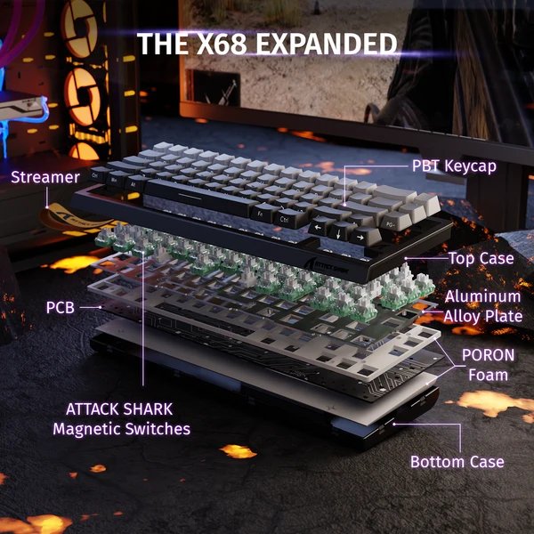 Attack Shark X68HE moonlight — 7